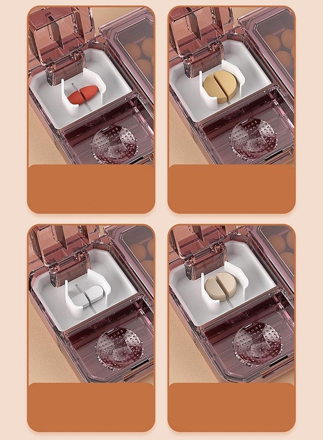 HOMENITY هومينيتي® - قاطعة أدوية للأقراص، قاطعة أقراص، طقم أدوية متعدد الوظائف 3 في 1، قاطعة أقراص يدوية، هارسة أقراص، علبة تخزين أقراص (متعددة الألوان) - Image 2